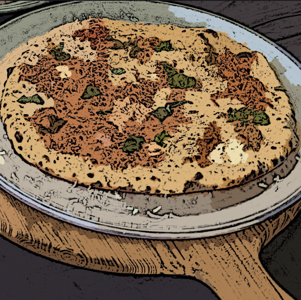fresh pizza drawing